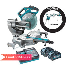 Makita LS002GM201-B - 40V Max Cordless Brushless 216mm (8-1/2") Slide Compound Saw Kit FREE Mitre Saw Stand